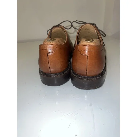 Loake Split Toe Oxfords Lace Up Dress Shoes Men Size 9 Brown Leather France - Picture 3 of 9
